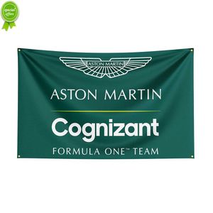 Ny 3x5ft Aston Martins flagga polyester tryckt racing bilbanner för dekor