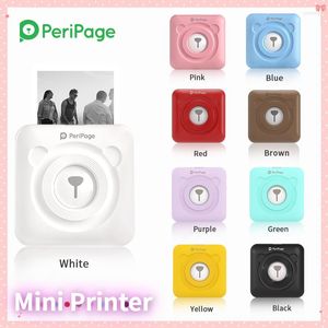 PeriPage A6 Mini Pocket Printer Wireless BT Thermal Picture Label Memo Receipt Paper 203dip Sticker Color