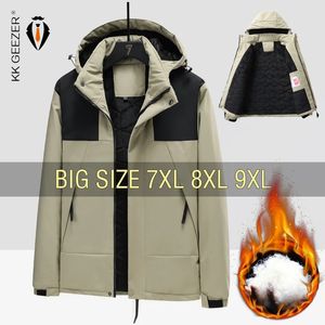 Men s Jackets Winter Men Coats Waterproof Trench Cotton Padded Oversize 6XL 7XL 8XL Plus Size Thicken Warm Windbreak Hooded Overcoat 231123