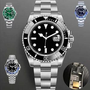 Designer masculino Relógios de cerâmica automática RLX RLX Relógio de 40 mm de aço inoxidável fivela deslizante Submarino Business Sapphire Gold Watch Montre de Luxe