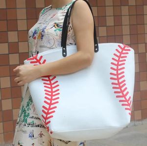 Set da badminton all'ingrosso softball giallo baseball bianco Imballaggio di gioielli Spazi vuoti Borse sportive in tela di cotone per bambini Borsa da softball da baseball 231123