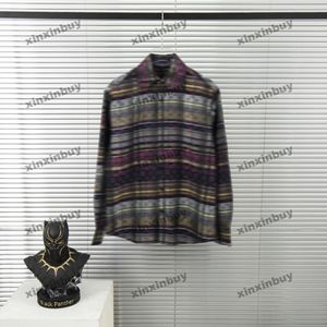 xinxinbuy Männer Designer T-Shirt 23ss Farbe Plaid Brief Jacquard Kurzarm Baumwolle Frauen Schwarz Aprikose Blau Rot S-2XL