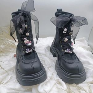 Kadınlar için Botlar Kış Ayakkabı Tasarımcı Ayakkabı Deri Bayanlar Siyah Lolita Uyluk Yüksek Sonbahar 231123
