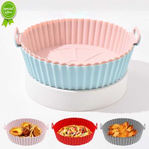New Air Fryer Silicone Basket Thicken Silicone Mold For Air Fryer Pot Oven Baking Tray Fried Chicken Pizza Mat Air Fryer Accessories