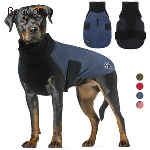 Одежда для собак Benepaw, зимняя водолазка, теплая водонепроницаемая куртка для домашних животных в холодную погоду, двусторонняя одежда для маленьких, средних и больших собак 231122