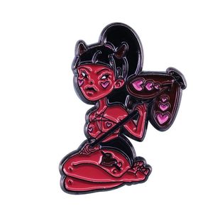 Broschen Pins Schönes Mädchen Harte Emaille Sammeln Lustige Metall Cartoon Brosche Rucksack Kragen Revers Abzeichen Männer Frauen Modeschmuck Geschenke Pins