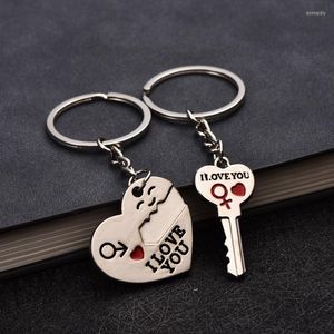 Keychains Heart-shaped English Crush On Your Gift Key Ring Creative Novelty Commodity Pendant Wholesale Custom Logo