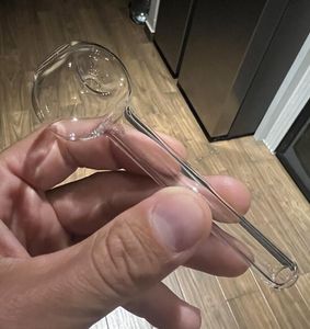 Appoolファンネルパイプ10cm Pyrexオイルバーナーガラスパイプ透明な厚いミニバーナーバブラー喫煙用ウォーターボングスストローチューブ