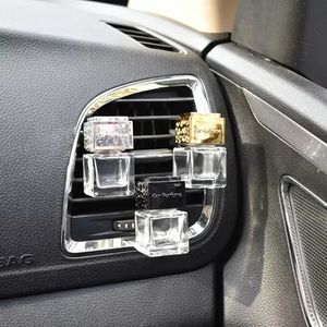 Air Freshener Ornament Clip Perfume Bottle Pendant Essential Oils Diffusers Auto Car Hanging Glass Bottle Car-styling