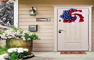 Decorative Flowers & Wreaths ic Wreath Front Door Decorations 4th Of July Independence Day American Flag USA Garland Hangin88541511526782