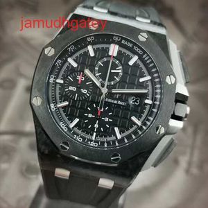 AP Swiss Luxury Watch Royal Oak Offshore Series Ceramic Ring Forged Carbon Material 44mm Automatisk mekanisk herrklocka 26400AU