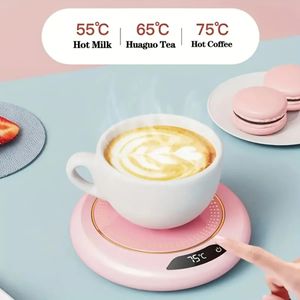 Other Kitchen Tools USB Intelligent Constant Temperature Coaster 3 Setting Milk Tea Water Heating Pad Cup Heater for Office 231122