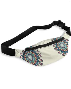 Midjeväskor Mandala mönster Bohemian packar axelväska unisex messenger casual mode fanny pack för kvinnor