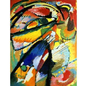 Hochwertige moderne Gemälde von Wassily Kandinsky, Engel des Jüngsten Gerichts, Öl auf Leinwand, handgemalt, Heimdekoration 8179832
