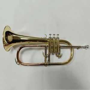 Brass body Gold lacquer Tone Bb Flugelhorn