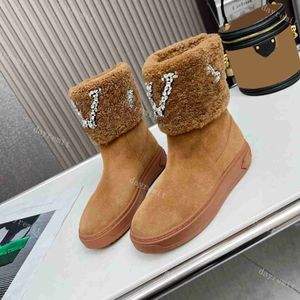 Snowdrop Boot Designer Boots Women Snow Boots Fur Bootis Warm Winter Boots Soft Sheepeskin Fashion Boot Ongle Brown Black Furry