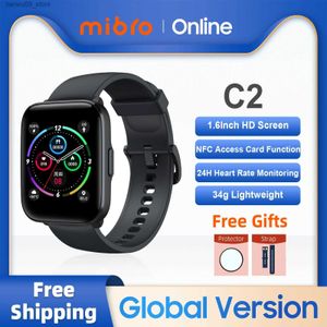 Wristwatches Mibro C2 Smartwatch Global Version 1.69inch HD Screen Sports Heart Rate Monitor Waterproof Men Women Smart WatchQ231123