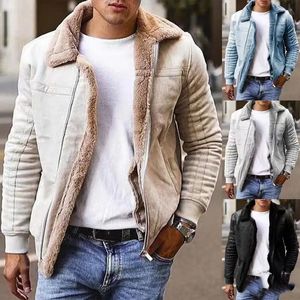 Men's Jackets Men's jacket imitation fur winter coat thickened with warm zipper Pilot jacket autumn winter jacket men 231122