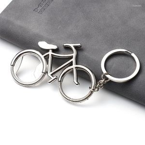 Portachiavi Creativo Forma di bicicletta Portachiavi in metallo multifunzionale Moda da appendere Regali apribottiglie portatili all'aperto B349
