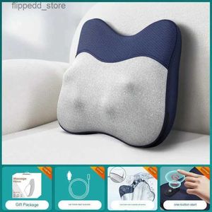 Massera nackkudde Electric Neck Massage Pillow Roller värme Rotary Knådan Cervikal kudde Travel axel bakåt massager bil bakkudde ny Q231123