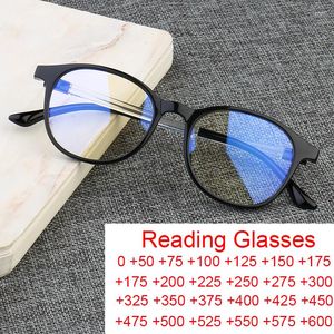 Óculos de sol redondos anti -azul bloqueio de óculos de leitura feminino 2023 Designer de luxo Sexy Small Frame Diopter Presbiaópico Eyewear Men 1 3