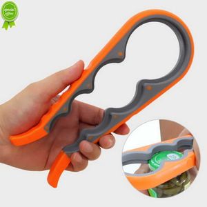 New Jar Opener Easy Grip Wrench 4 in 1 Handy Save Strength Portable Can Beer Bottle Cap Openers Lid Twist Off Tools Kitchen Gadgets