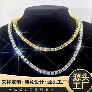 necklace for mens chain cuban link gold chains iced out jewelry Tennis Chain 5mm Diamond Jewelry Cuban Chain