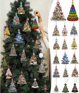 クリスマスツリー動物の木製家族の装飾品パーソナライズされたギフト