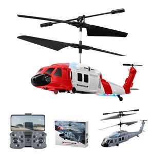 KY205 RC Helicóptero Drone 4 Hélices 6 Eixos Giroscópio Eletrônico para Estabilização Dupla com Câmera HD Brinquedos Evitar Drone