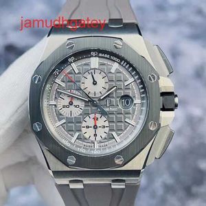 Ap Swiss Luxury Watch Мужские часы Royal Oak Offshore Series 26400io с черным керамическим кольцом и серым диском, циферблат, дата, время, 44 мм, автоматический механизм