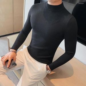 Men's Sweaters Plus Size 4XL-M Autumn Winter Solid Long Sleeve For Men Clothing 2023 Slim Fit Casual Knitted Pullovers Pull Homme Sale