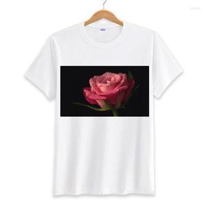 Men's T Shirts Rose Tshirts Oversized Cute Women's T-shirt For Clothing Mass Pattern T-shirts Plus Size Vintage Summer Drop