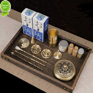 New Brass Incense Set Wax Melt Incense Burner Home Portable Hand Fragrance Powder Making Incense Burner Seal Moulding Tools