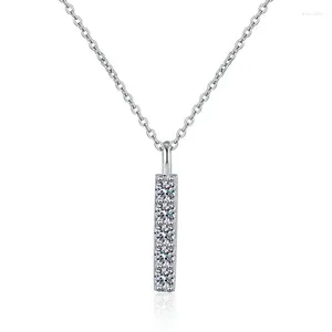 Kedjor XL097 LEFEI Fashion Luxury Classic Fine Color D Moissanite Letter 1 Halsband för Charm Women S925 Sterling Silver Party Jewelry