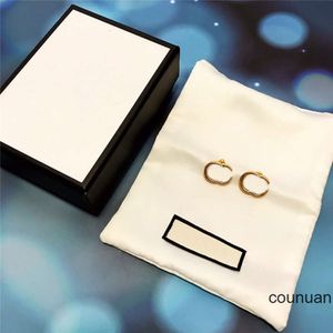 Designer Earrings ear studs Dangle Chandelier Double Letter Earrings Studs Charm Retro Earrings Women Eardrops Jewelry With Gift Box