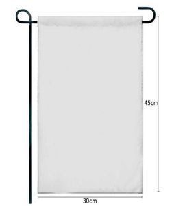 3 Layers White Banner Flags Triple Ply With Black Shading Cloth Heat Transfer Double Sides Blank Sublimation Garden Flag 100 Poly1775832