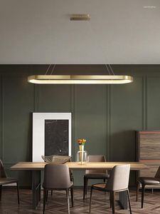 Lampy wiszące osobowość dwustronna świetlista jadalnia żyrandol nowoczesny minimalistyczny żywy światła luksusowa owalna sypialnia LED