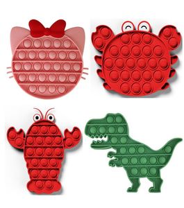 Ekologiczny dom IT IT Dinosaur Toy Crab Crab Cat Cat Push Bubble Animals Design Sensory Autyzm Specjalny stres lęk dla dzieci4664504