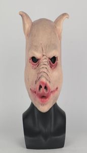 Máscara de porco durável engraçado terror masquerade máscaras de porco látex acessório de festa de halloween adereços 9031512