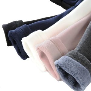 Calças Doces Meninas Calças Crianças Meninos Grossos Calças Quentes Inverno Crianças Casual Cor Sólida Calças Macias Bebê Meninas Leggings 2-11 Anos 231122