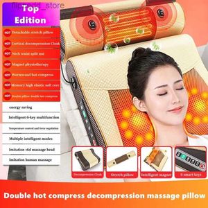 Massera nackkudde Massage Pillow Heat Electric Cervical Healthy Body Relaxation Back Neck Massager Neck Electric Massager Car Foot Massager Chair Q231123