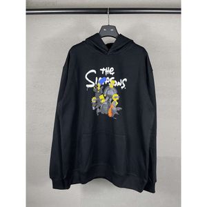 Designer Balencaigaity Hoodie Balanciaga Paris 2023 New B Home High Quality THE SIMPSONS Simpson Printed Hoodie Men's and Women's Trend