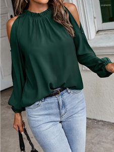 Blouses feminina estilo europeu primavera verão mulher blusa de manga longa camise