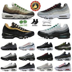 2024 95 scarpe da corsa uomo donna anni '95 Triple Nero Bianco OG Neon corridori Crystal Blue Bred Dark Beetroot Solar Red Smoke Grey scarpe da ginnastica da uomo scarpe da ginnastica da esterno