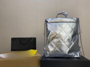 Mochila estilo designer de moda mochila corrente mochila luxo bolsa de ombro clássico couro preto masculino e feminino canal bolsa de bagagem bolsa de viagem sacola