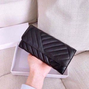 Torys Striped Stitching Classic Black Long Wallet Women Men Leather Purse Multi-Card Slot Luxury Leather Designer Crossbody Card H321U