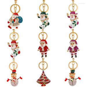 Keychains easya Christmas Snowman Anime Keychain Dolls Key Chain Eloy Holiday Gift Ornament Keyring Decoration