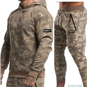 NVKC Masculino Tracksuits Sports Ternos Homens / Mulher Marca Fitness Ternos Outono Conjunto Manga Longa Camuflagem Hoodies Calças Ginásios Correndo Terno 201128