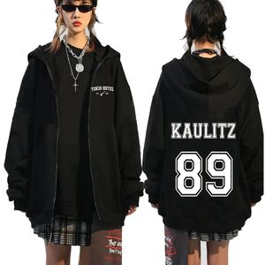 Herrtröjor tröjor rockband Tokio El Kaulitz dragkedja kläder Autumn Winter Zip Up Hooded Casual Vintage Hoodie Jacket 231122