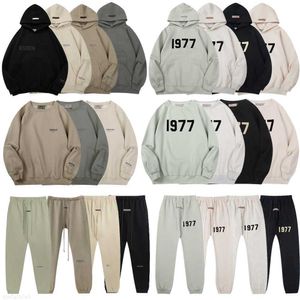 Mens EssentialHoodies Kadın Hoodies Tasarımcı Sweatshirt Essentialhirts Essentialhoody Set Europe Amerika Birleşik Devletleri Tide Marka Basılı Mektup Külot Kazak Su